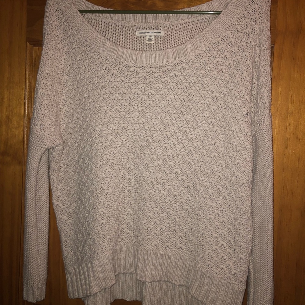 American eagle oatmeal knit sweater